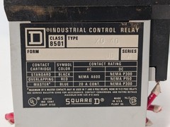 Lot of 4 Square D Class 8501 Type X Series A Industrial Control Relay, 12 pole
