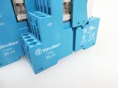 4X FINDER 94.04 FINDER RELAY SOCKET & 55.34.9.024.0040 & 99.02.9.024.99 COIL