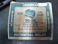 Essex Potential Relay Pickup 305-335V, Dropout 50-105V, Continuous Coil 395V