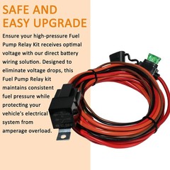 40 Amp Electric Fuel Pump Relay Wiring Harness Kit 12V Universal w/30 AMP Blade