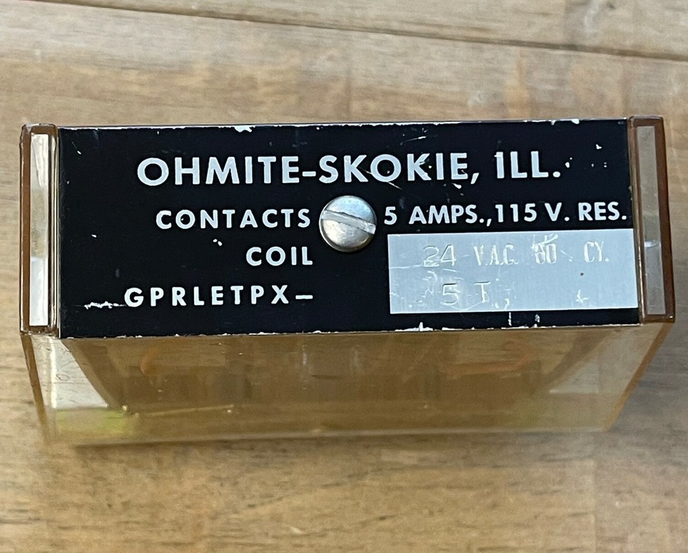 OHMITE GPRLETPX-5T RELAY 24 PIN 5A 115V COIL 24VAC 60CY