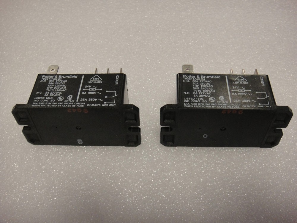 2 potter brumfield relays t92s11a22-24 open box new pictured