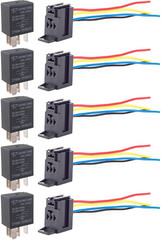 Car Heavy Duty Relay Switch 12V 30A SPDT 5Pin Wire Socket Plug Harness Waterproo