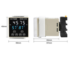 Digital Time Relay DH48S-S/2Z Cycle Timer 220V 380V 24V 12V with DIN Rail Base