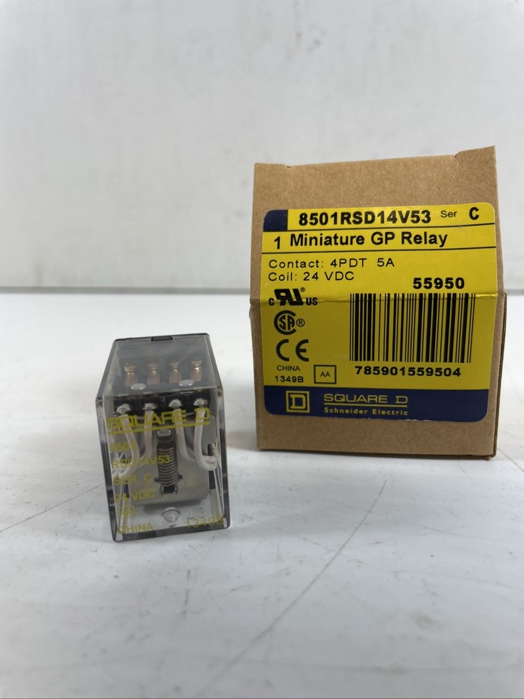 SQUARE D 8501RSD14V53 SERIES C 24VDC MINIATURE GP RELAY Ice Cube
