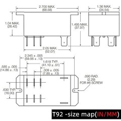 T92P7D22 12V 30A Power Relay 2 Pack DPST NO 6 Pin TE Potter Brumfield HVAC AC