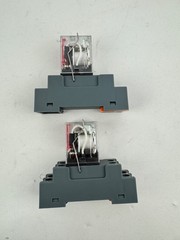 x(2) Twtade YJTF08A-E 2C(8PIN) Din Rail Relay & Base Module 24VDC 12A