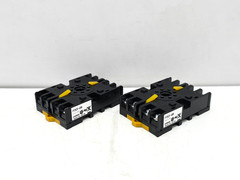 P2CF-08 OMRON RELAY SOCKET 8 PIN TRACK MOUNTING LOT OF 2