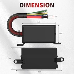 12V 6 Way Relay Box Waterproof Pre Wired Fuse Block 12AWG Automotive Marine