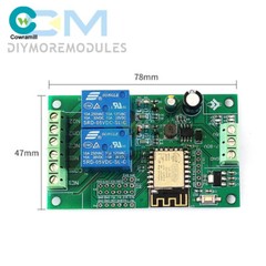 Dual Channel 5V ESP8266 WIFI Relay Module ESP-12F Development Board Module