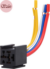 2 Packs Car Relay with Harness Truck Motor Heavy Duty 5-Pin 80A 12V Relay On/Off