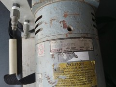 Gast 0523-101Q-G18DX, Vacuum Pump, HP ¼, RPM 1725, 115V, 60Hz Emerson Motor