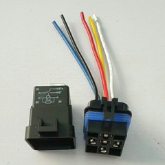 12 V Voltage Sensitive Relay Kit Waterproof Socket with Wires 5 Pin