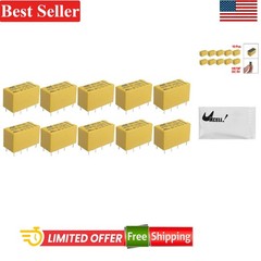 10 pcs DC 5V Coil DPDT Power Relay HK19F 8 Pins Electrical Switch