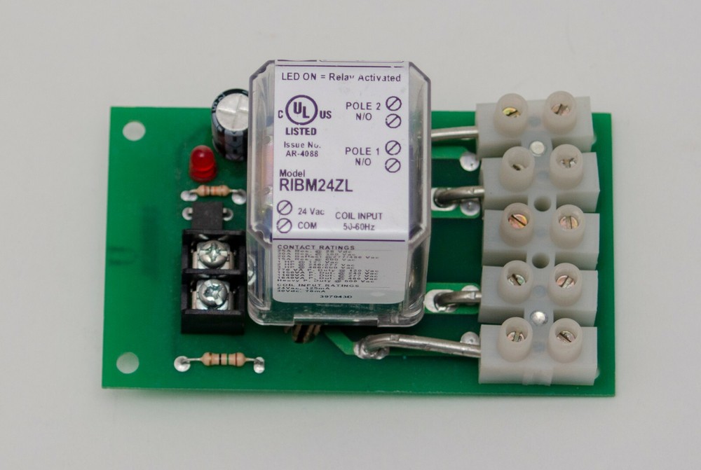 NOS 30 Amp Track Mount Control Relay DPST-N/O w/24 Vac/dc Coil (RIBM24ZL)