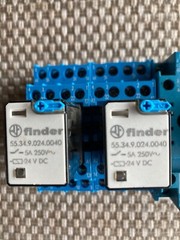 FINDER ALL PURPOSE RELAY 55.32 55.34 Coil 24 VDC 10A / 7A 250 VAC DIN RAILS