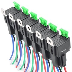 6pcs 4Pin SPST Reliable 30A Blade Fuse Automotive Relay Harness 24V DC