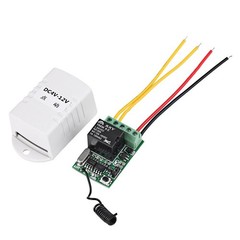 Wireless Relay, 12V 20A RF Remote Control 1 Channel Reed Relay DC4, 433 MHz Wirel…