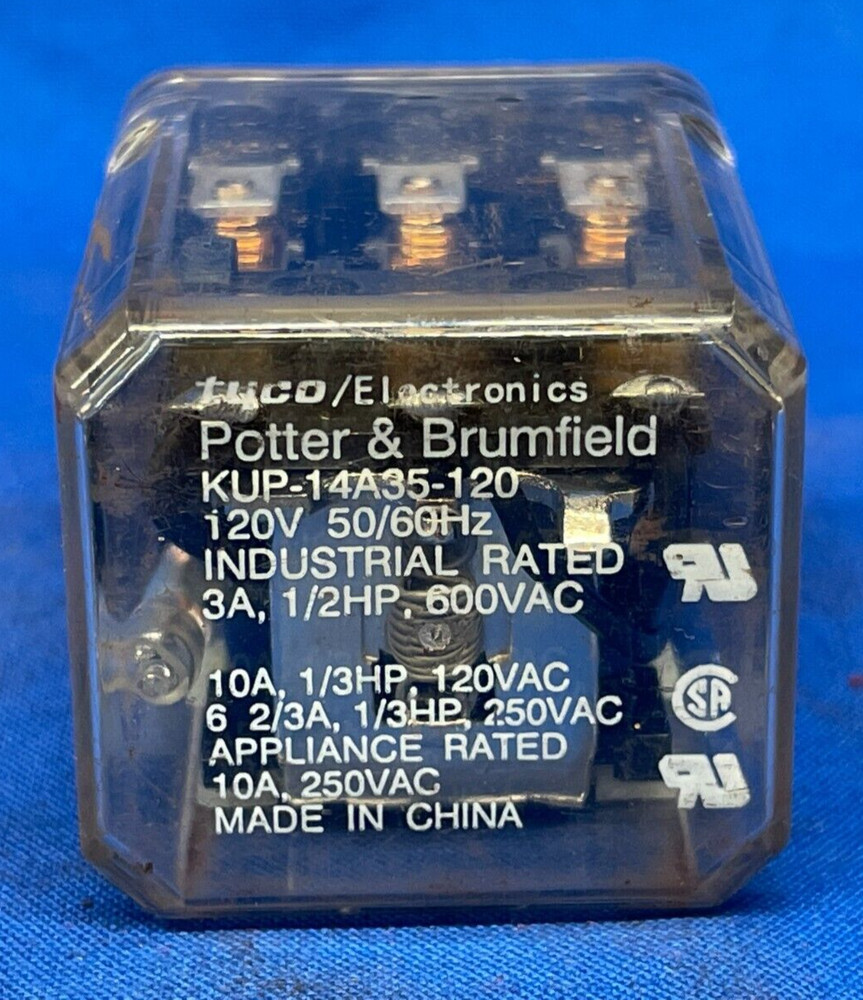 POTTER & BRUMFIELD RELAY KUP-14A35-120 120V 50/60HZ 11PIN