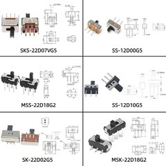 17Values 150Pcs Mini Micro Slide Switch Assortment Kit 2Pin 3Pin 4Pin DIP Tog…