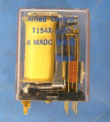 Allied Relay T 154X-1135, DPDT 8 MADC 500OHM. 7609P, 366-1 6F838