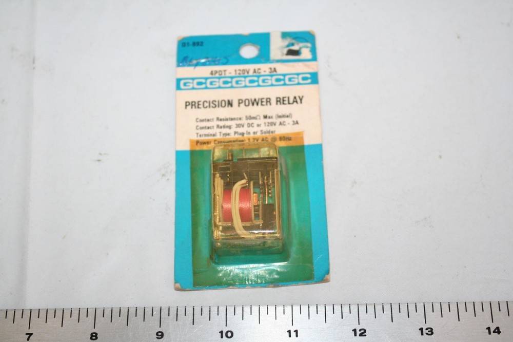 GC Calectro Precision Power Relay 4PDT 3A 120VAC D1-892 RLY2065 New