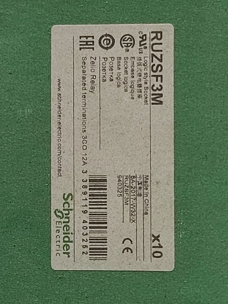 Schneider Electric RUZSF3M Relay Socket 10 pack New