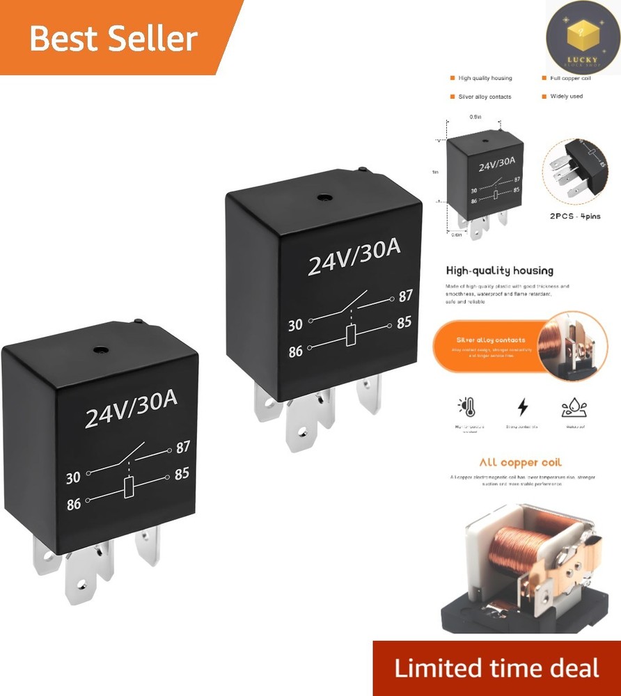 Multi-Purpose 12V 4-Pin Starting Relay Set – Heavy Duty, Reliable & Waterproof
