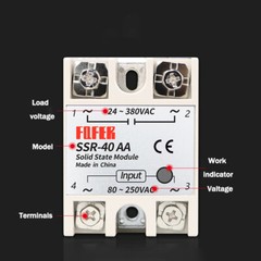 Single Phase Solid State Relay Module AC- AC SSR 10AA- 100AA AC24-380V AC80-250V