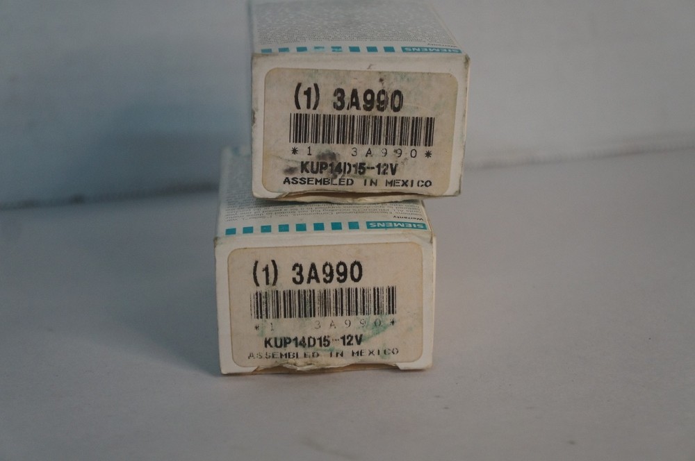 Lot of 2 Seimens 3A990 Potter Brumfeild KUP-14D15-12 Relay