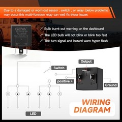 4 Pcs 3 Pin 12V Electronic Flasher Relay for Turn Signals & LED Bulbs, 0.02A-20A