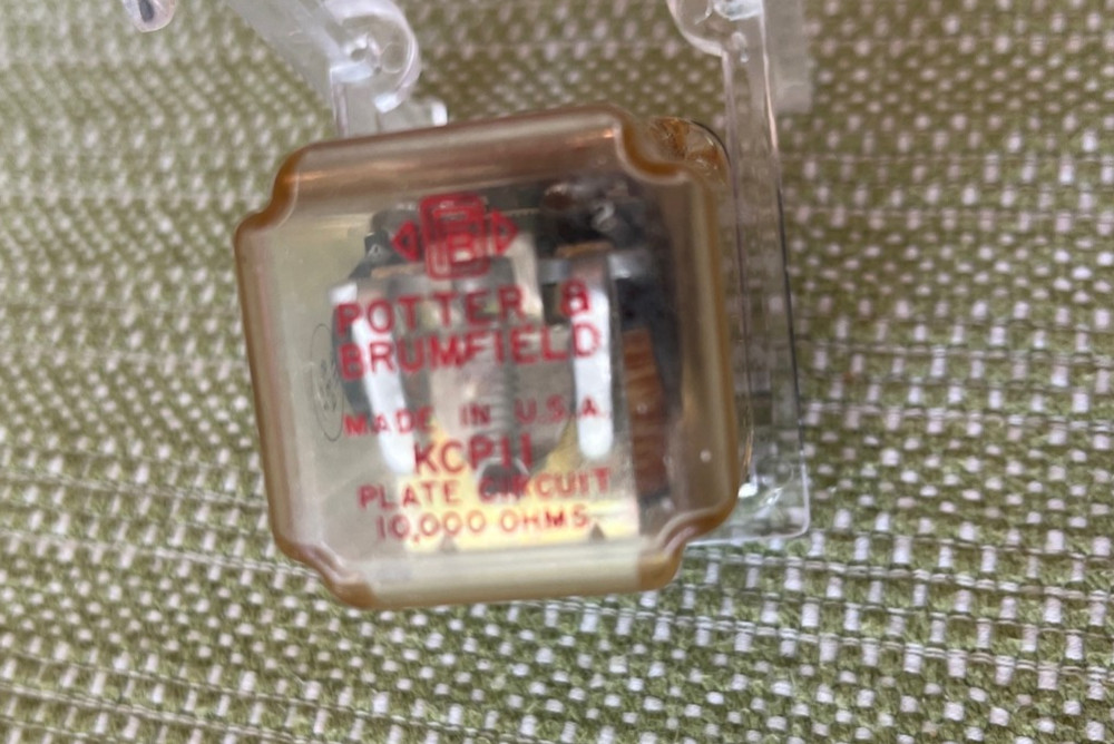 Potter & Brumfield relay KCP-11 Plate Circuit, 10,000 ohms DPDT R-010