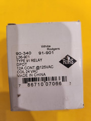 NEW White Rodgers 90-340 Relay 24VAC Coil DPDT 1/2 HP 125/250Vac L36-901 91-901