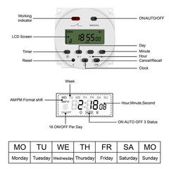 Digital LCD Power Programmable Timer Time Relay Switch Controller Power Timer