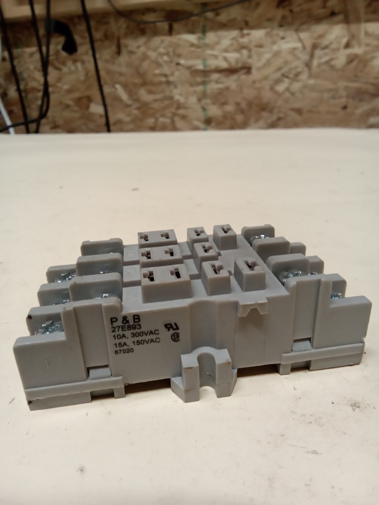 Potter & Brumfield 27E893, Relay Socket, 11 Blade, 10A,