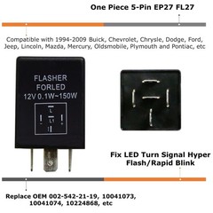 LED Flasher Relay Module for LED Turn Signal Bulbs