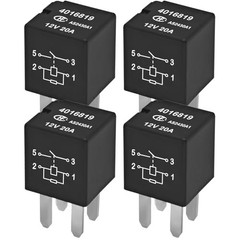 12VDC 20A 4-Pin Automotive Relay (Pack of 4) – Direct OEM Replacement for Polari