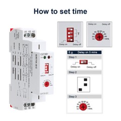 GEYA Off Delay&On Delay Time Delay Relay Timer Cycler Switch DC24V AC230V Timing