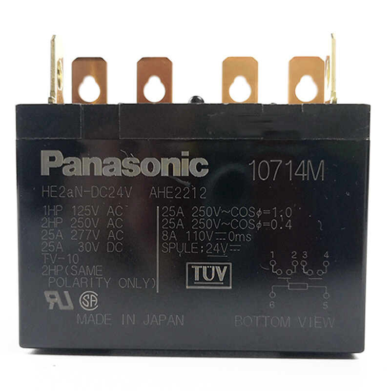 1PC HE2aN-DC24V AHE2212 24VDC Power Relay 6Pins