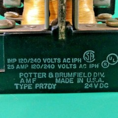 AMF POTTER & BRUMFIELD PR7DY RELAY 25AMP 6VDC 24VDC
