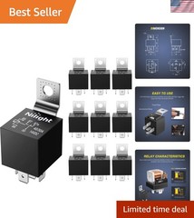 Efficiency-Boosting 10 Pack SPDT 12V 5-Pin Relays 30/40 Amp for All Vehicles