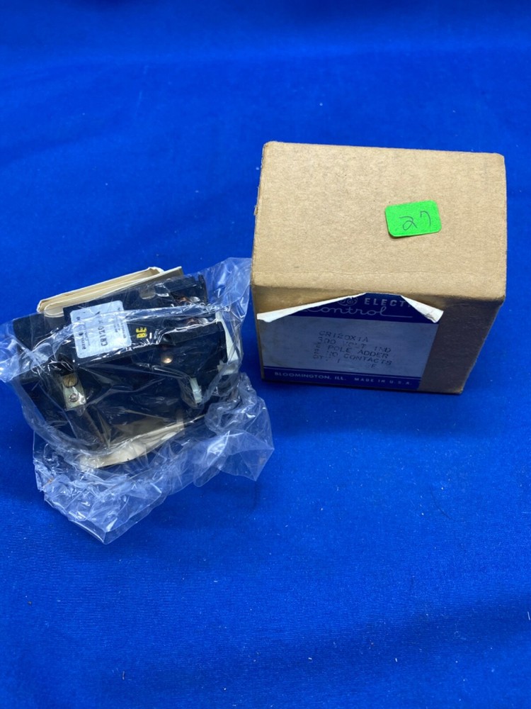 GE CR120X1A 2 pole adder block with 2 n.o. Contacts