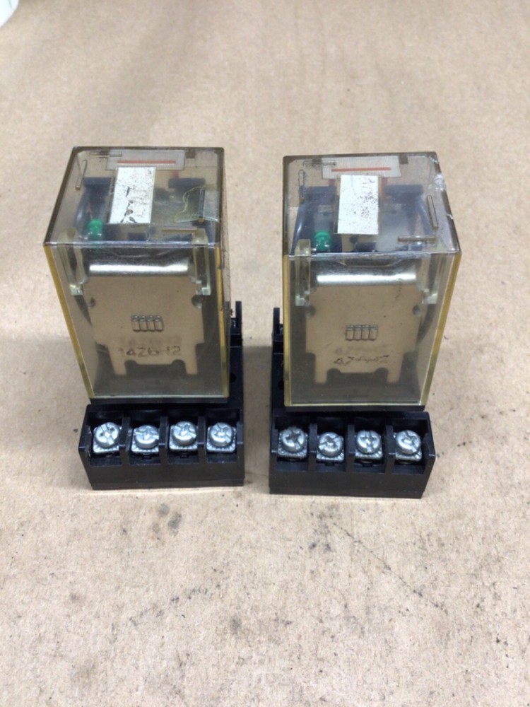 Omron MK2PN-S Contact Relay 10A 250VAC 28VDC /w BASE *Lot of 2* #4010F311