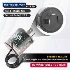 2Pin LED Flasher Relay with Ground Wire,12V Car Flasher Relay for Fixing LED Tur