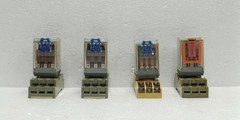 RELECO C3-A30 D/DX/X Lot of 4 Pcs Industrial 11-Pin 3PDT 10A Power Relays & Sock