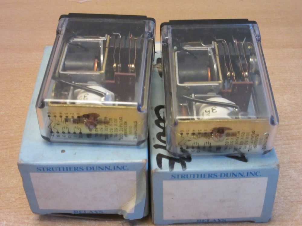 (2) Struthers Dunn Relay B255BXBP 120v-60CY – New unused