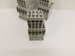 (3) Allen Bradley 700-K31Z* Control Relay w/ 100-KFA40E Auxiliary Contact Module