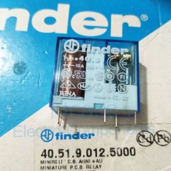 Type40.61 40.51.9.012.5000 12V Finder Power Relay 10A 250VAC 5 Pins 2pcs