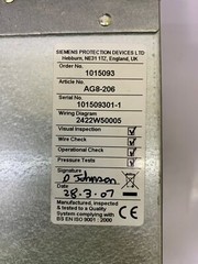 Reyrolle / Voltage and Frequency Relays / Argus 8 / AG8-206 / 7SG1183-3VE01-0DA0