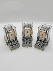 3PC Potter & Brumfield KUP-14A15-120 Plug-In Relay w Socket 10A 120V Coil 11Pin